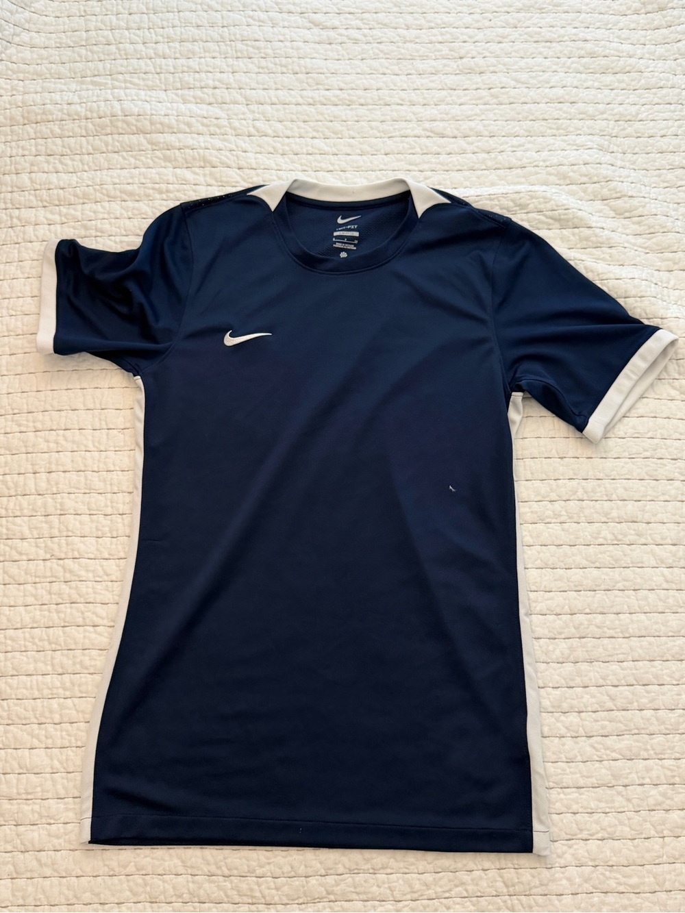 Nike Youth Navy Soccer Jersey with White Accents